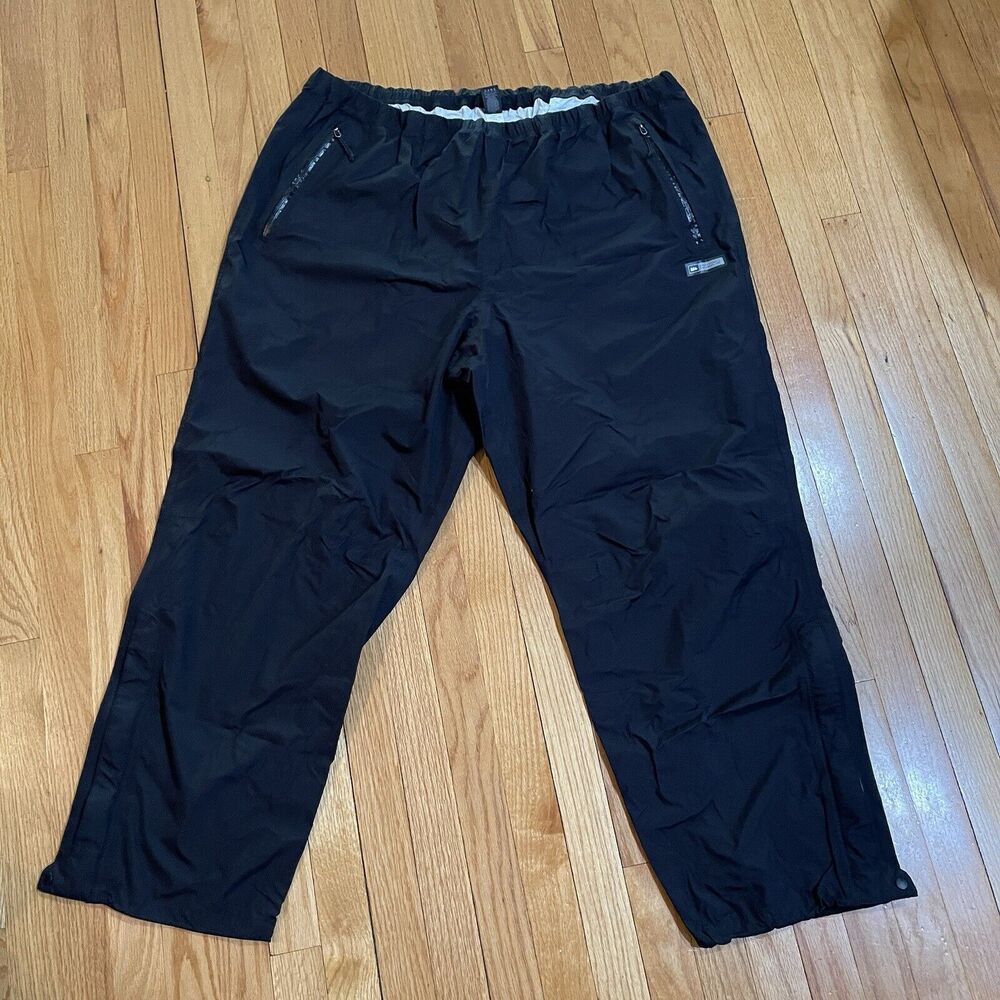 REI Mens Waterproof Nylon Hiking Pants Size 4XL Inseam 31” Black Elastic Waist